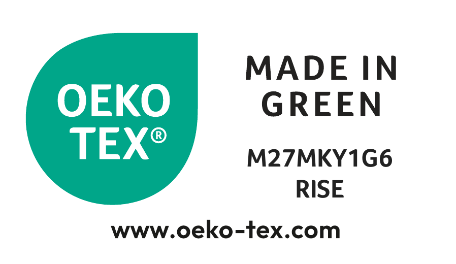 Produced and labeled to the OEKO-TEX® MADE IN GREEN standard